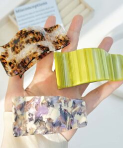 Wave 8CM hair clip Bun clips Half-up clips claw clips high-performance acetate